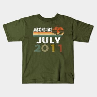 Awesome Since July 2011 Kids T-Shirt